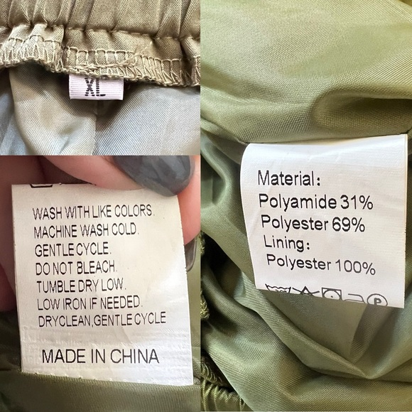 Olive Green, Bubble Hem Maxi Slim Women’s Skirt. - Picture 12 of 12